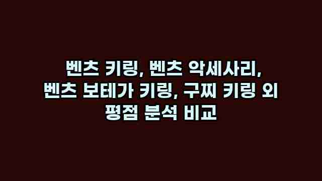  벤츠 키링, 벤츠 악세사리, 벤츠 보테가 키링, 구찌 키링 외 평점 분석 비교