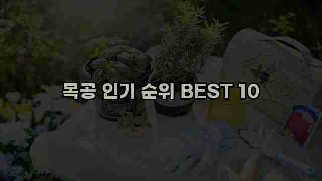 목공 인기 순위 BEST 10