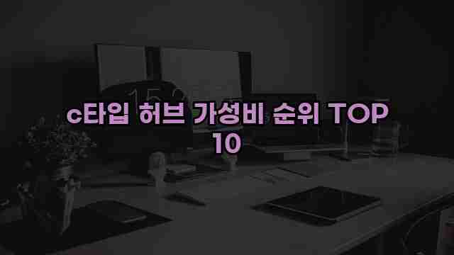 c타입 허브 가성비 순위 TOP 10