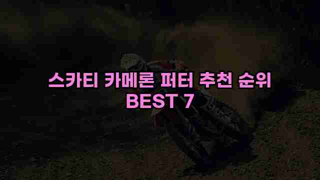 스카티 카메론 퍼터 추천 순위 BEST 7