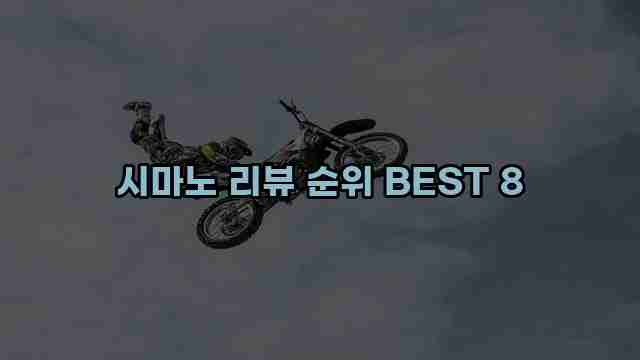 시마노 리뷰 순위 BEST 8