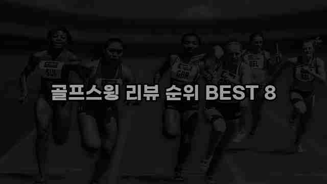 골프스윙 리뷰 순위 BEST 8