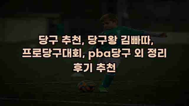  당구 추천, 당구왕 김빠따, 프로당구대회, pba당구 외 정리 후기 추천