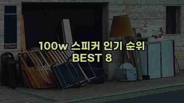 100w 스피커 인기 순위 BEST 8