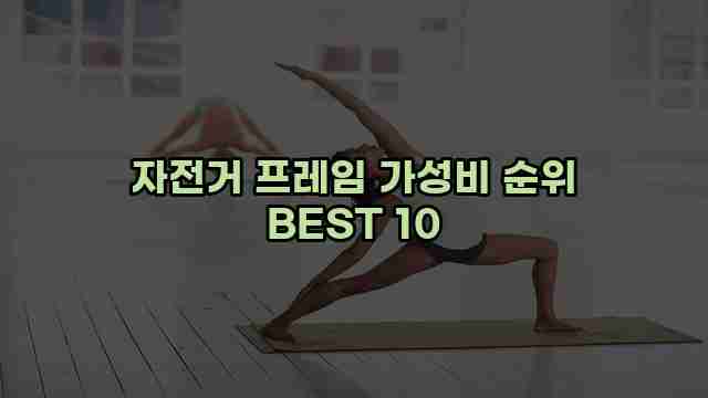 자전거 프레임 가성비 순위 BEST 10