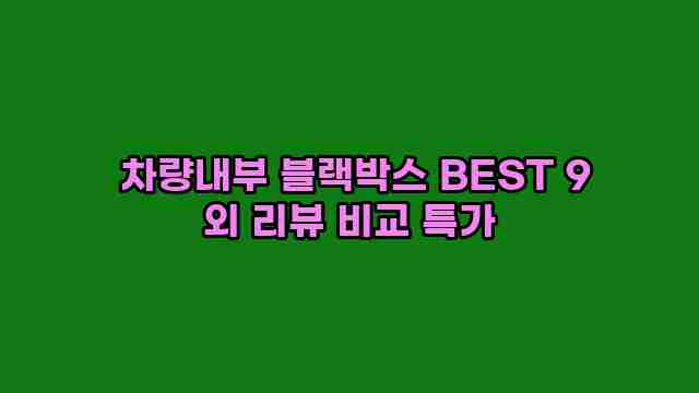  차량내부 블랙박스 BEST 9 외 리뷰 비교 특가