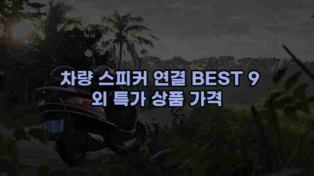  차량 스피커 연결 BEST 9 외 특가 상품 가격