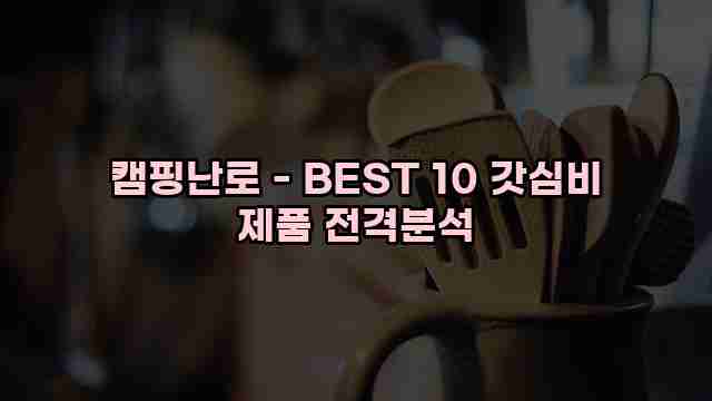 캠핑난로 - BEST 10 갓심비 제품 전격분석