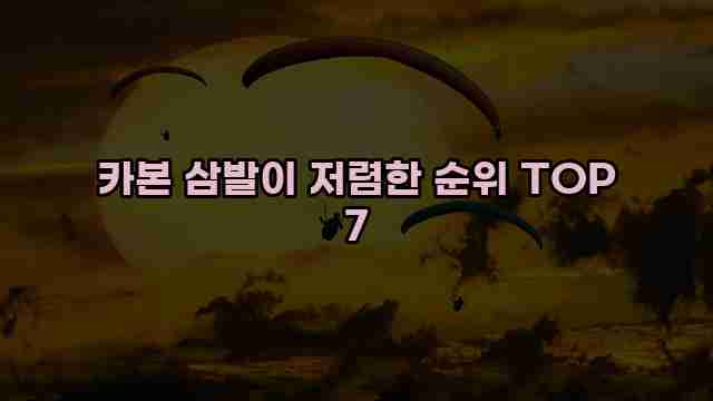 카본 삼발이 저렴한 순위 TOP 7