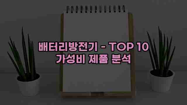 배터리방전기 - TOP 10 가성비 제품 분석