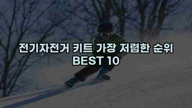 전기자전거 키트 가장 저렴한 순위 BEST 10