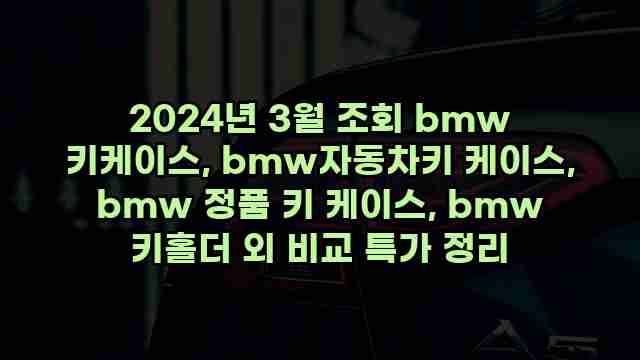 2024년 3월 조회 bmw 키케이스, bmw자동차키 케이스, bmw 정품 키 케이스, bmw 키홀더 외 비교 특가 정리