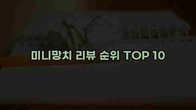 미니망치 리뷰 순위 TOP 10