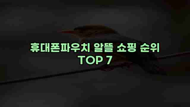 휴대폰파우치 알뜰 쇼핑 순위 TOP 7