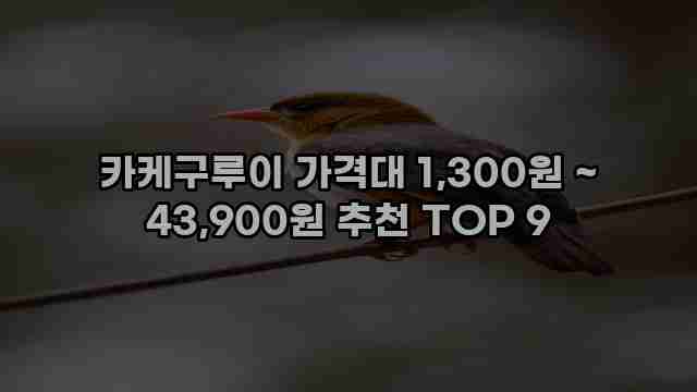 카케구루이 가격대 1,300원 ~ 43,900원 추천 TOP 9