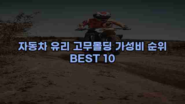 자동차 유리 고무몰딩 가성비 순위 BEST 10