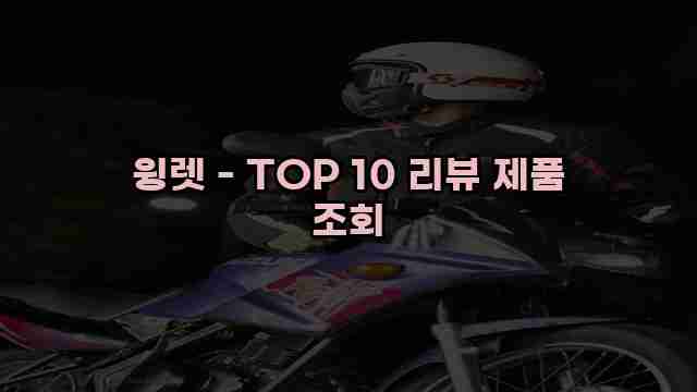 윙렛 - TOP 10 리뷰 제품 조회