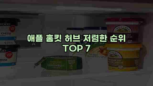 애플 홈킷 허브 저렴한 순위 TOP 7