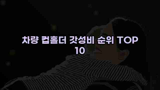 차량 컵홀더 갓성비 순위 TOP 10