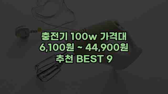 충전기 100w 가격대 6,100원 ~ 44,900원 추천 BEST 9