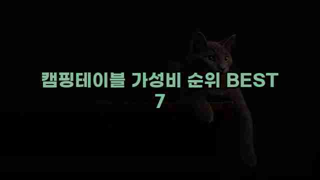 캠핑테이블 가성비 순위 BEST 7