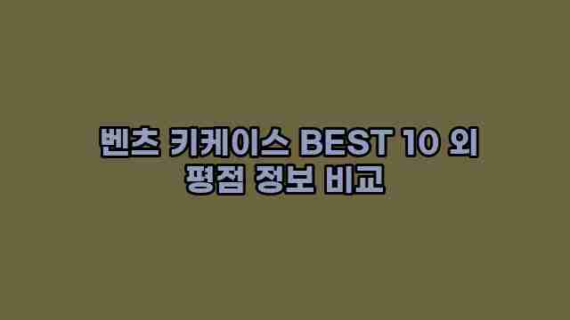  벤츠 키케이스 BEST 10 외 평점 정보 비교