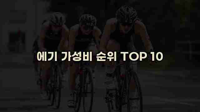 에기 가성비 순위 TOP 10