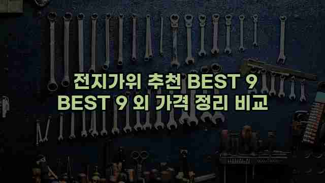  전지가위 추천 BEST 9 BEST 9 외 가격 정리 비교