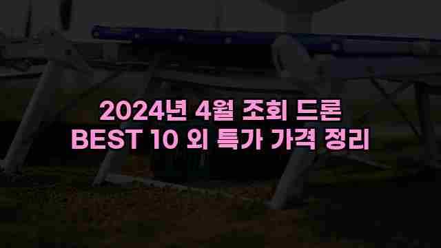 2024년 4월 조회 드론 BEST 10 외 특가 가격 정리