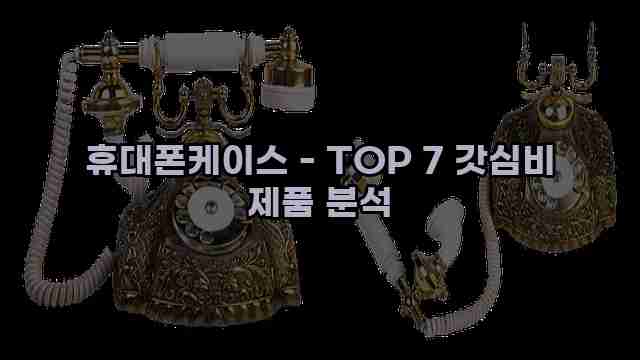 휴대폰케이스 - TOP 7 갓심비 제품 분석