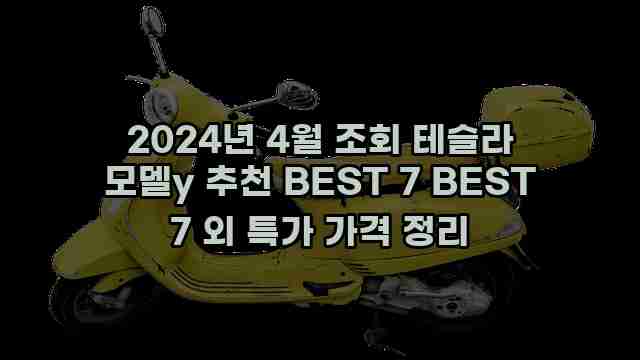 2024년 4월 조회 테슬라 모델y 추천 BEST 7 BEST 7 외 특가 가격 정리