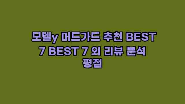  모델y 머드가드 추천 BEST 7 BEST 7 외 리뷰 분석 평점