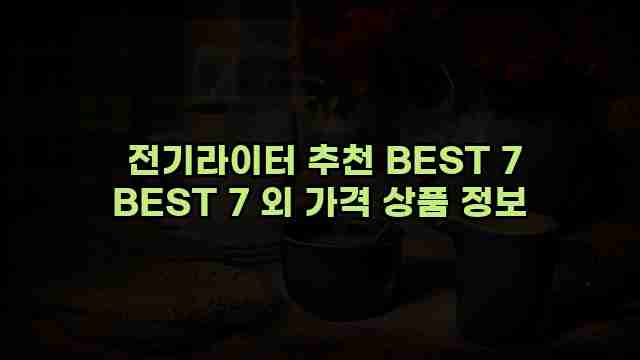  전기라이터 추천 BEST 7 BEST 7 외 가격 상품 정보