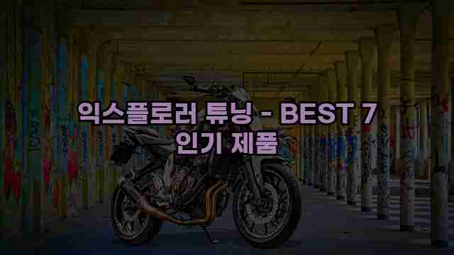 익스플로러 튜닝 - BEST 7 인기 제품 