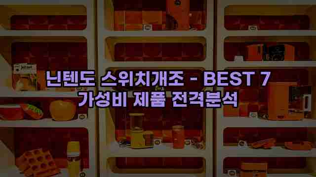 닌텐도 스위치개조 - BEST 7 가성비 제품 전격분석