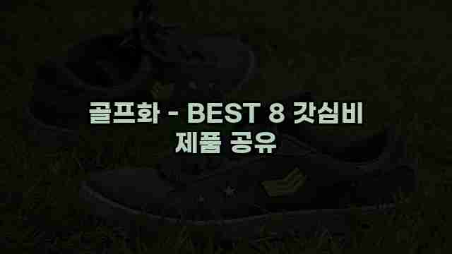 골프화 - BEST 8 갓심비 제품 공유