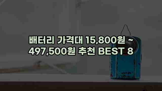 배터리 가격대 15,800원 ~ 497,500원 추천 BEST 8