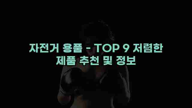 자전거 용품 - TOP 9 저렴한 제품 추천 및 정보