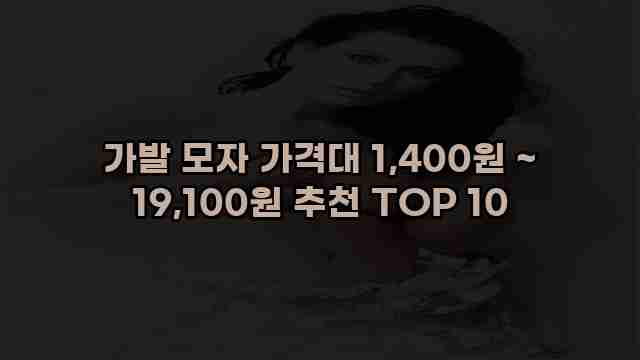 가발 모자 가격대 1,400원 ~ 19,100원 추천 TOP 10