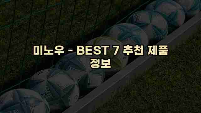 미노우 - BEST 7 추천 제품 정보