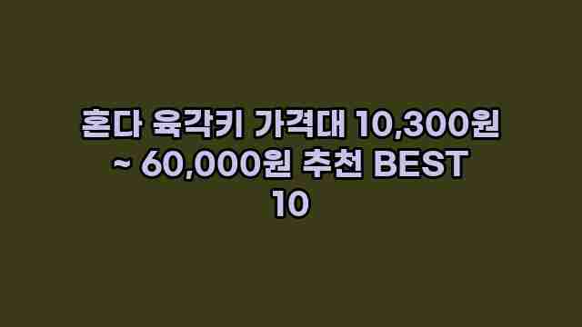 혼다 육각키 가격대 10,300원 ~ 60,000원 추천 BEST 10