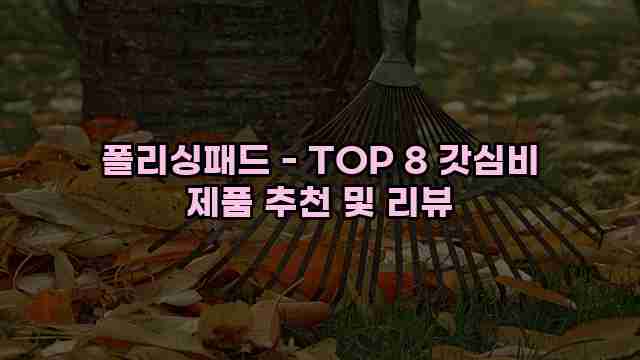 폴리싱패드 - TOP 8 갓심비 제품 추천 및 리뷰