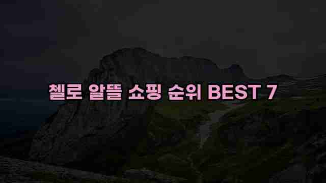 첼로 알뜰 쇼핑 순위 BEST 7