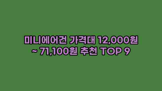 미니에어건 가격대 12,000원 ~ 71,100원 추천 TOP 9