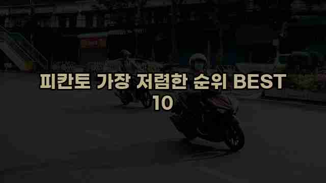 피칸토 가장 저렴한 순위 BEST 10