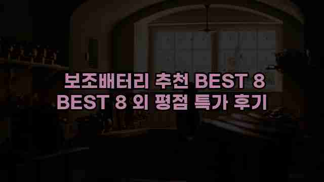  보조배터리 추천 BEST 8 BEST 8 외 평점 특가 후기