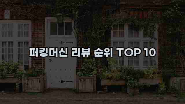 퍼킹머신 리뷰 순위 TOP 10