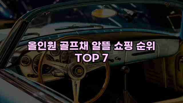 올인원 골프채 알뜰 쇼핑 순위 TOP 7