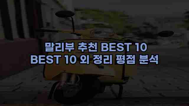  말리부 추천 BEST 10 BEST 10 외 정리 평점 분석