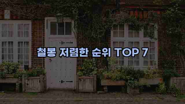 철봉 저렴한 순위 TOP 7